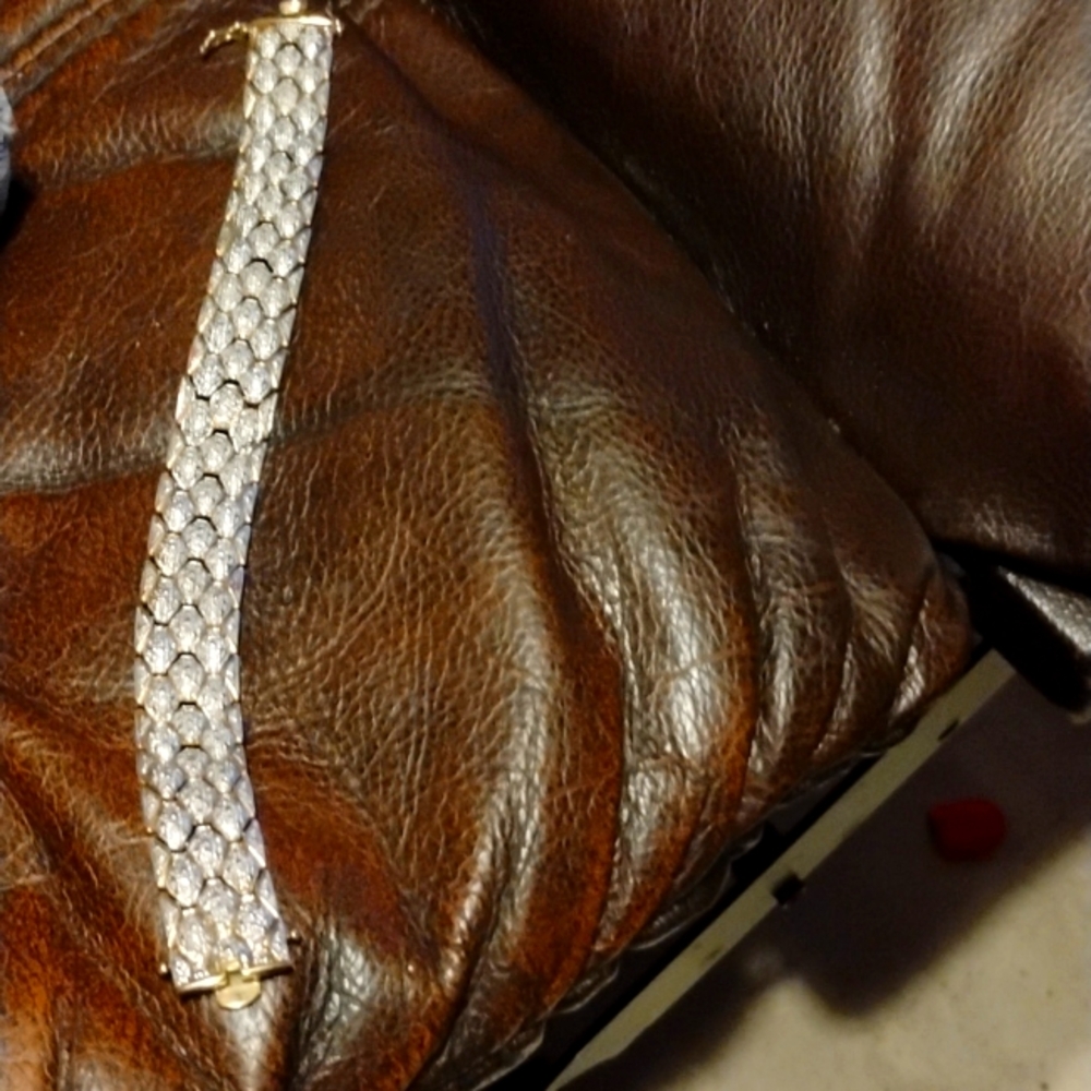 Diamond Cut 24 kt gold over .925 Sterling Silver bracelet